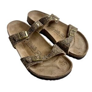 BIRKENSTOCK BIRKIS Unisex M 7 W 9 Tahiti Beaded Sequin Double Strap Sandals